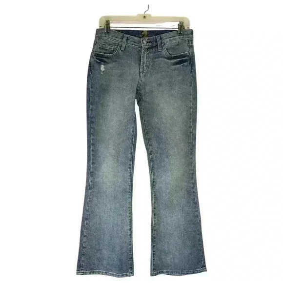 Seven For All Mankind Bootcut Jeans - Medium Wash, Size 28, Distressed Detail - Picture 1 of 6